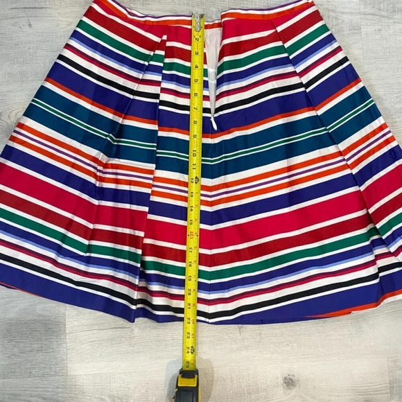 Pink Tartan Striped Flare  Skater Skirt Size 10 - Picture 9 of 11